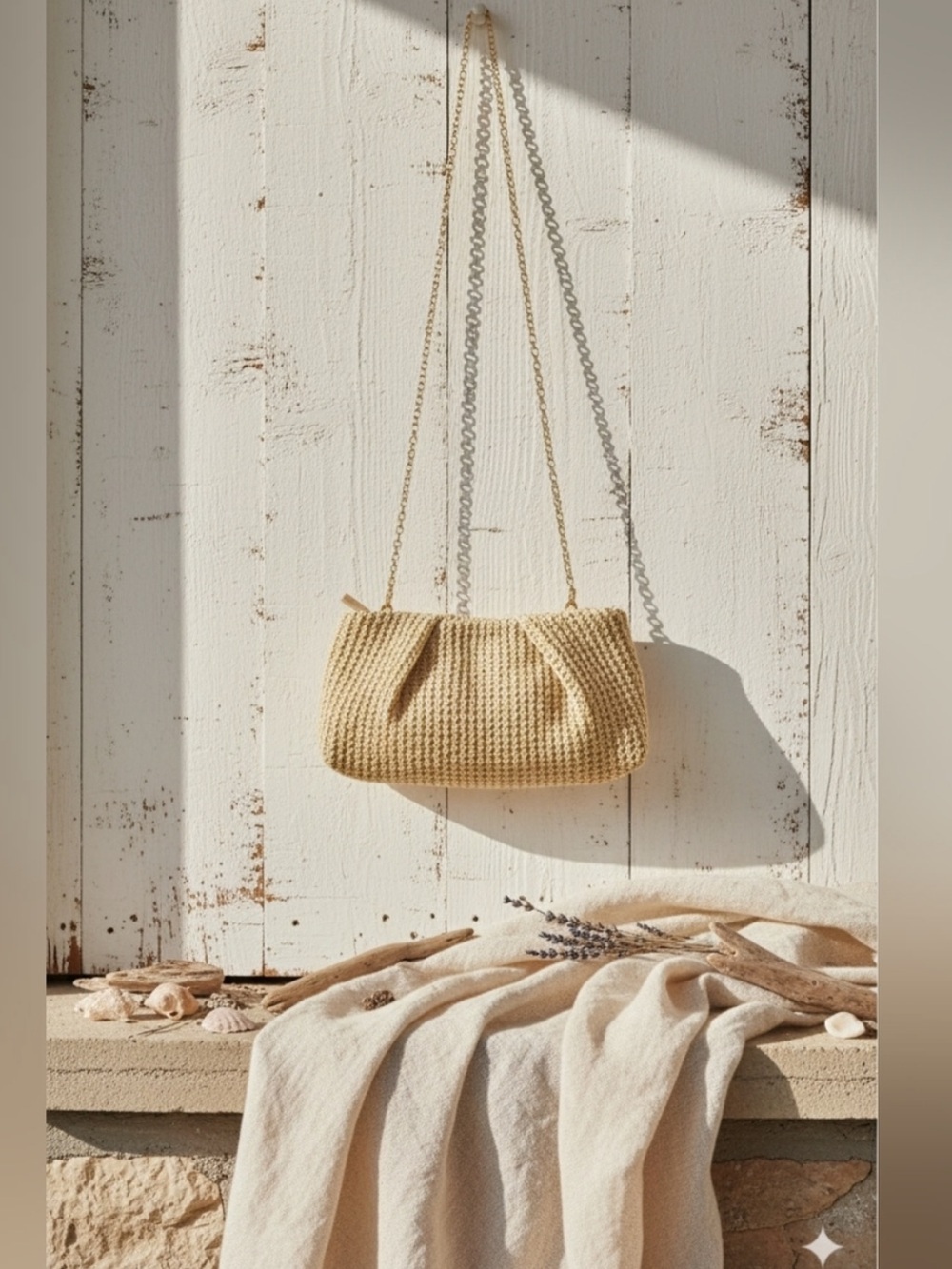 Capittana Woven Beige Straw Clutch - NWT - Picture 6 of 11